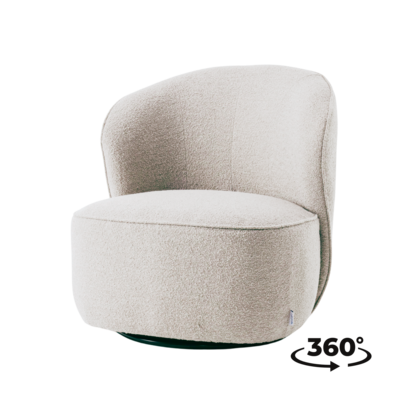 Draaifauteuil Teddy Ivory